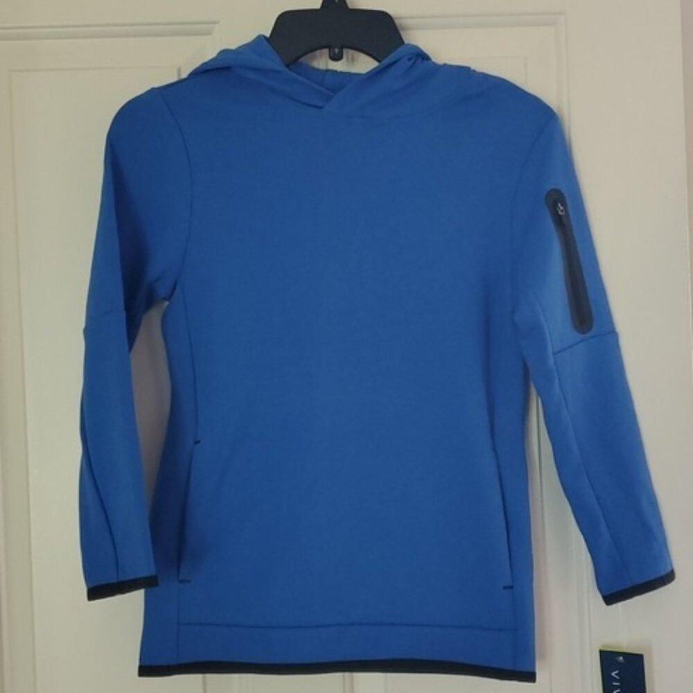 Boys VIVELY Royal Blue Hoodie Sweatshirt Arm Pocket Size 6/7 10/12 14/16 NWT